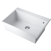 Omoikiri Tedori 68-WH Кухонная мойка Tetogranit 68x50 см, цвет: белый 4993967