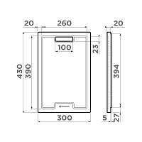 Omoikiri CB-01-WOOD Разделочная доска, дерево, 30x43 см 4999005