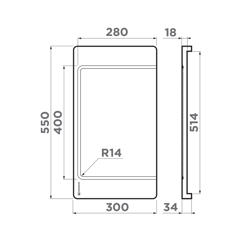 Omoikiri CB-04-WOOD-L Разделочная доска, дерево, 30x55 см 4999009