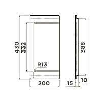 Omoikiri CB-05-WOOD-M Разделочная доска, дерево, 20x43 см 4999053
