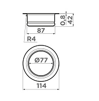 Omoikiri NA-02-G Сменная горловина для измельчителя Nagare Slim, цвет: золото 4956716
