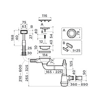 Omoikiri WK-1C-LG Арматура для одночашевых моек с прямоуг. переливом цвет: светлое золото 4956473