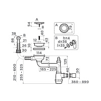 Omoikiri WK-1-R-G Арматура для одночашевых моек с круглым переливом цвет: золото 4956499