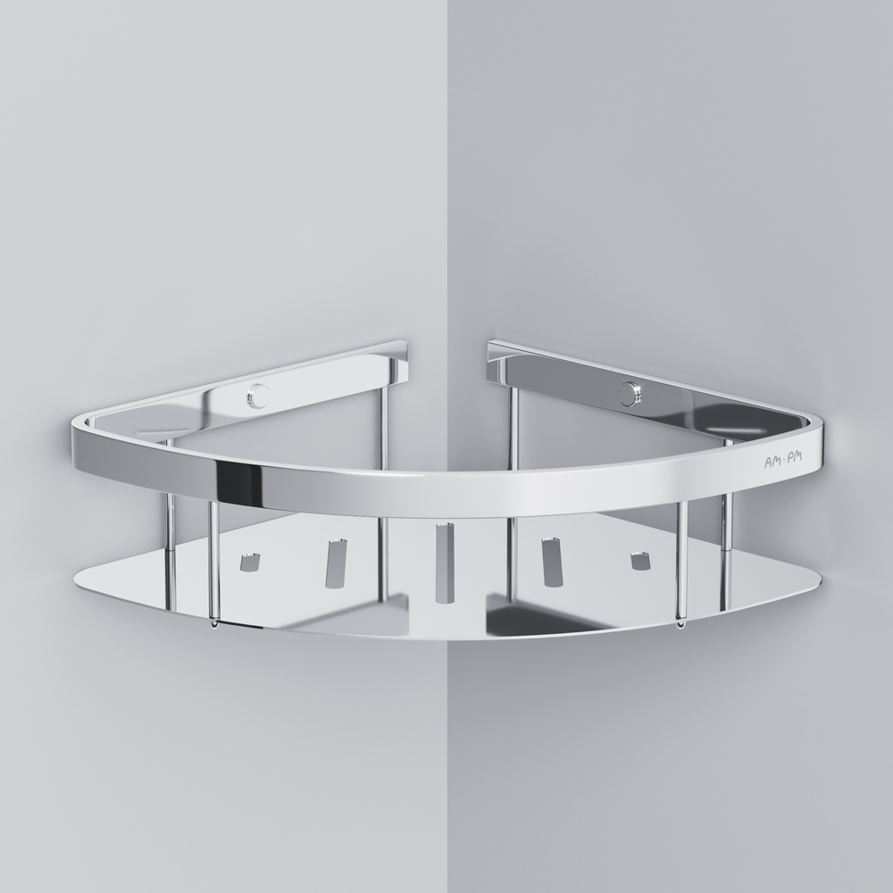 Am.Pm Sense L Полка подвесная 30 см, угловая, цвет: хром глянцевый A7454100