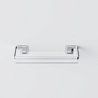 Am.Pm Sense L Полка стеклянная 32x13 см, подвесная, стекло матовое, цвет: серебро A7455100