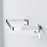 Am.Pm Sense L Полка стеклянная 32x13 см, подвесная, стекло матовое, цвет: серебро A7455100