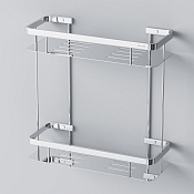 Am.Pm Sense L Полка подвесная 34,5 см, двухъярусная, цвет: хром глянцевый A7453200