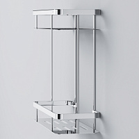 Am.Pm Sense L Полка подвесная 34,5 см, двухъярусная, цвет: хром глянцевый A7453200