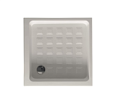 Kerasan Retro Поддон угловой для душа керамический 100x100x20h см, без сиф., слив 9 см, цвет: Bianco 134001