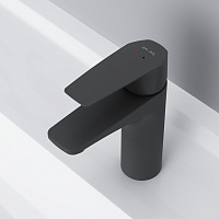 Am.Pm Gem Смеситель для раковины на 1 отверстие, без д/к, длина излива 9,9 см, цвет: черный матовый F90A02122