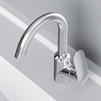 Am.Pm Like Смеситель для раковины на 1 отверстие, без д/к, длина излива 13,5 см, цвет: хром глянец F8002700