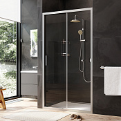 Am.Pm Gem Душевая дверь в нишу 110х195h см, универсал., стекло прозрачное 5 мм, цвет: хром матовый W90G-110-1-195MT