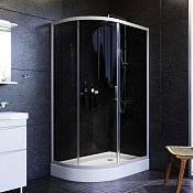 Am.Pm Like Душевой уголок 120х80х190h см, стекло тонированное 5 мм, без поддона, цвет: хром матовый W83G-302U120CG64