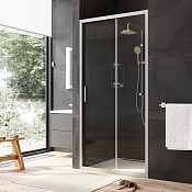 Am.Pm Gem Душевая дверь в нишу 100х195h см, универсал., стекло прозрачное 5 мм, цвет: хром матовый W90G-100-1-195MT