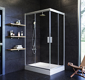 Am.Pm Gem Душевой уголок 120х80х190h см, стекло прозрачное 5 мм, без поддона, цвет: хром матовый W90G-404-120280-MT