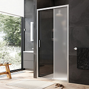Am.Pm Gem Душевая дверь в нишу 100х195h см, универсальная, стекло матовое 5 мм, цвет: хром матовый W90G-100-1-195MM