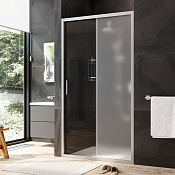 Am.Pm Gem Душевая дверь в нишу 110х195h см, универсальная, стекло матовое 5 мм, цвет: хром матовый W90G-110-1-195MM