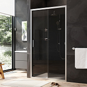 Am.Pm Gem Душевая дверь в нишу 110х195h см, универсал., стекло тонированное 5 мм, цвет: хром матовый W90G-110-1-195MG