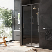 Am.Pm Gem Душевая дверь в нишу 100х195h см, универсал., стекло прозрачное 5 мм, цвет: черный матовый W90G-100-1-195BT