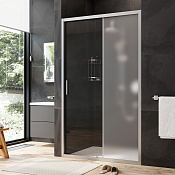 Am.Pm Gem Душевая дверь в нишу 120х195h см, универсальная, стекло матовое 5 мм, цвет: хром матовый W90G-120-1-195MM