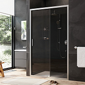 Am.Pm Gem Душевая дверь в нишу 120х195h см, универсал., стекло тонированное 5 мм, цвет: хром матовый W90G-120-1-195MG