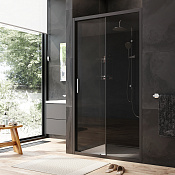 Am.Pm Gem Душевая дверь в нишу 110х195h см, универ., стекло тонированное 5 мм, цвет: черный матовый W90G-110-1-195BG