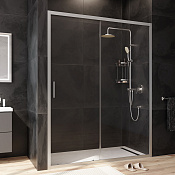 Am.Pm Gem Душевая дверь в нишу 150х195h см, универсал, стекло прозрачное 5 мм, цвет: хром матовый W90G-150-1-195MT