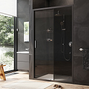Am.Pm Gem Душевая дверь в нишу 120х195h см, универ., стекло тонированное 5 мм, цвет: черный матовый W90G-120-1-195BG