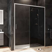 Am.Pm Gem Душевая дверь в нишу 150х195h см, универсал, стекло тонированное 5 мм, цвет: хром матовый W90G-150-1-195MG