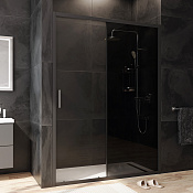 Am.Pm Gem Душевая дверь в нишу 140х195h см, универ., стекло тонированное 5 мм, цвет: черный матовый W90G-140-1-195BG