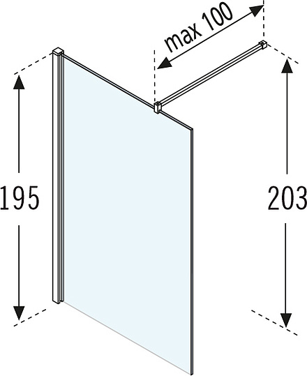 Душевая перегородка Novellini Lunes H LUNESH130-14K