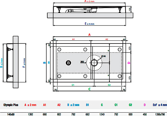 Поддон для душа Novellini Olympic Plus 140x80 см White высокий OL1408011-30