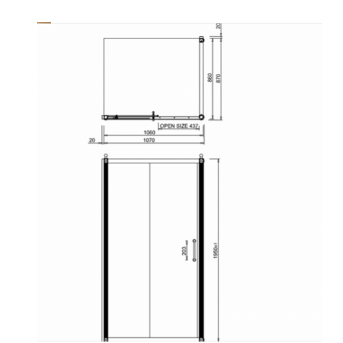 Burlington Britton Душевая дверь 110х195h см, цвет профиля хром глянцевый/ цвет стекла прозрачное C6S