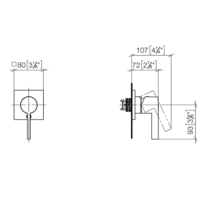 Dornbracht Imo Смеситель для душа, встраиваемый, цвет: платина 36060670-08