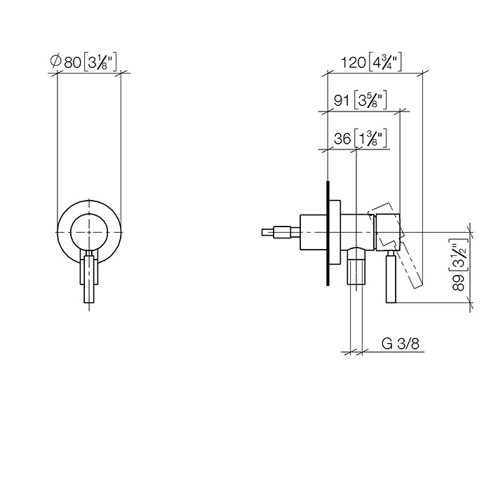 Dornbracht Meta Смеситель для душа, встраиваемый, цвет: платина 36045660-08