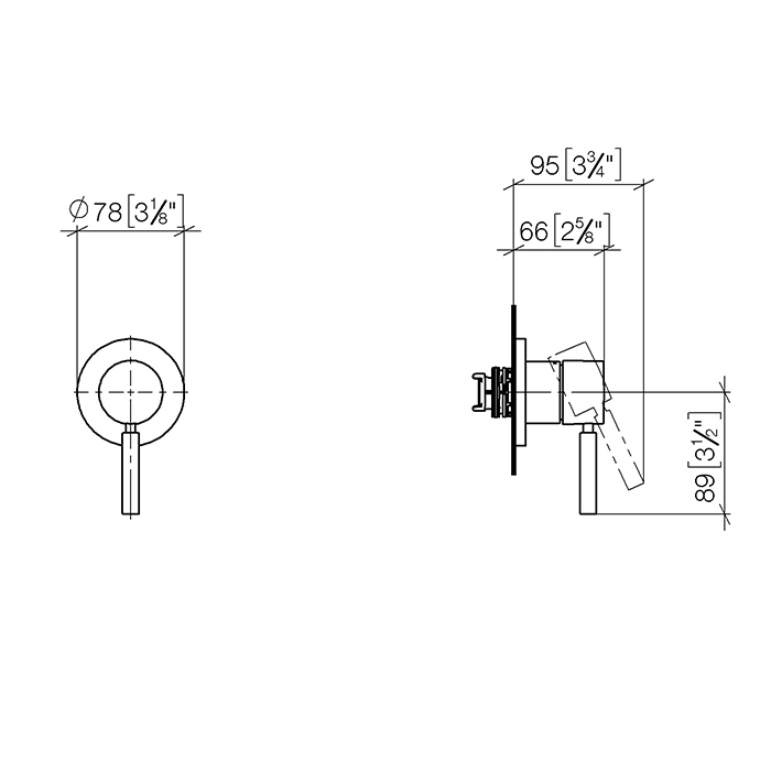 Dornbracht Meta Смеситель для душа, встраиваемый, цвет: платина 36060660-08