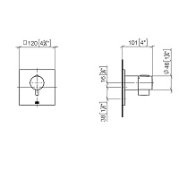Dornbracht Symetrics Tool Встраиваемый смеситель, цвет: платина матовая 36501985-06