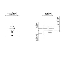 Dornbracht Symetrics Tool Встраиваемый смеситель, цвет: платина матовая 36503985-06