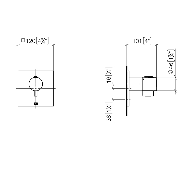 Dornbracht Symetrics Tool Встраиваемый смеситель, цвет: хром 36503985-00
