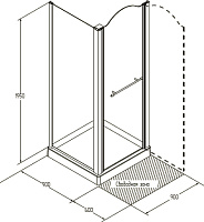 Душевой уголок Migliore Diadema 22672