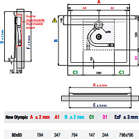 Поддон для душа Novellini New Olympic 80x80 см OLN804-30
