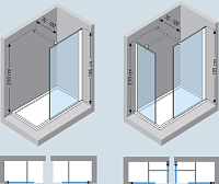 Душевая перегородка Novellini Giada H GIADAH160-44K