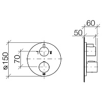 Dornbracht Наружная часть термостата 36426970-00