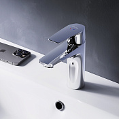 Am.Pm Gem Смеситель для раковины на 1 отверстие, без д/к, длина излива 9,9 см, цвет: хром глянцевый F90A02100