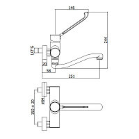 Paffoni Green Смеситель для раковины, настенный, цвет: хром GR302CR