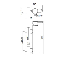 Paffoni Joker Смеситель для душа, настенный, цвет: черный матовый JK168NO