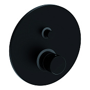 Paffoni Jo Смеситель для душа, встраиваемый, на 2 вых., с накладкой 20 см, цвет: черный мат. JO015NO