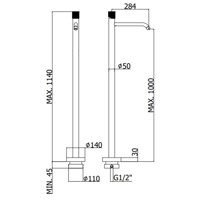 Paffoni Jo Смеситель для раковины, напольный, цвет: хром JO031CR