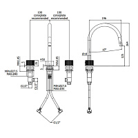 Paffoni Jo Смеситель для раковины, на 3 отв., цвет: хром JO052CR