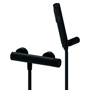 Paffoni Jo Смеситель для ванны, настенный, с ручным душем, цвет: черный матовый JO168DNO